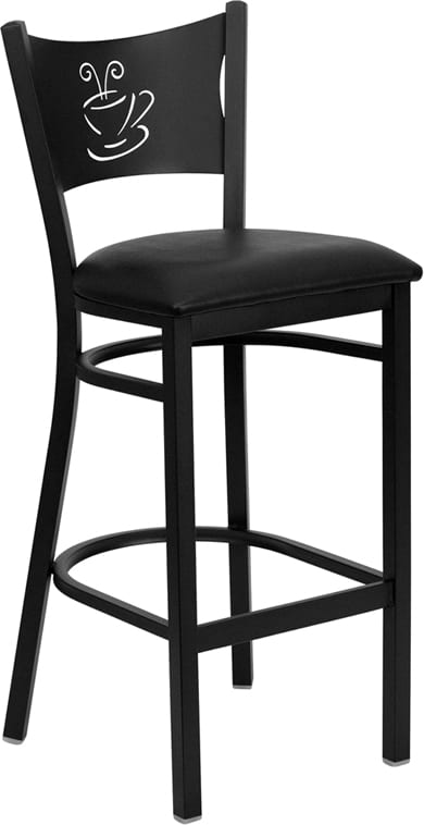 Buy Metal Dining Bar Stool Black Coffee Stool-Black Seat near  Bay Lake