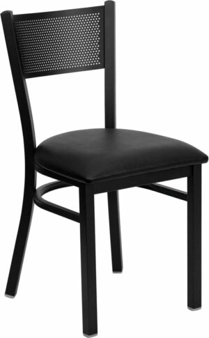 Buy Metal Dining Chair Black Grid Chair-Black Seat near  Casselberry