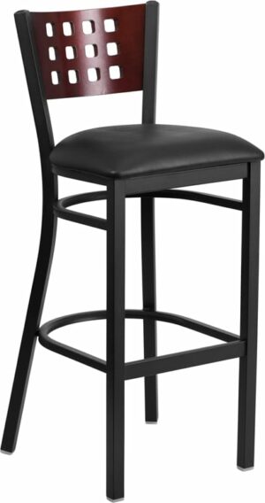 Buy Metal Dining Bar Stool Black Cutout Stool-Black Seat near  Kissimmee