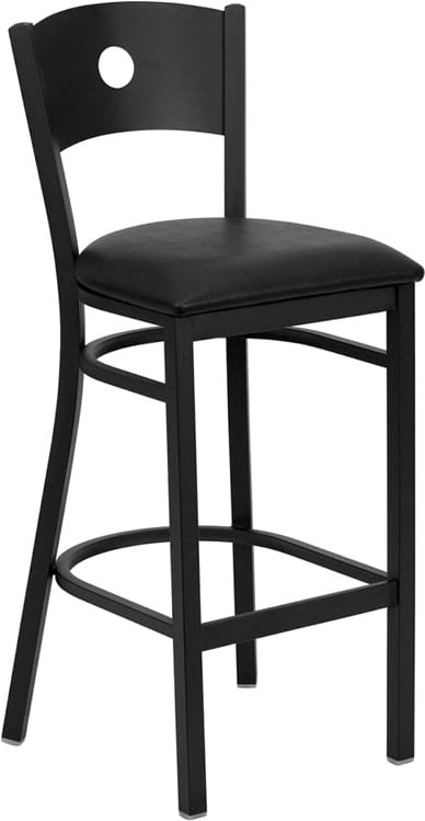 Buy Metal Dining Bar Stool Black Circle Stool-Black Seat near  Sanford