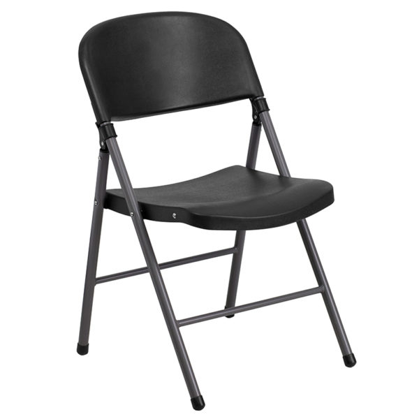New folding chairs in black w/ Charcoal Powder Coated Frame Finish at Capital Office Furniture in  Orlando