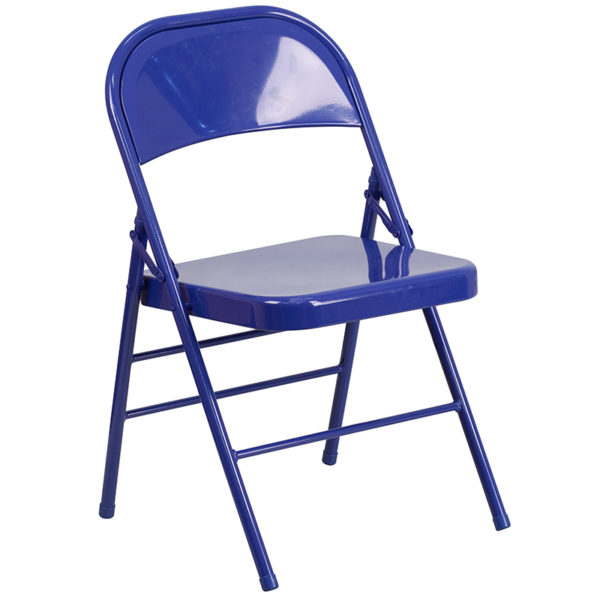New folding chairs in blue w/ Cobalt Blue Frame Finish at Capital Office Furniture near  Apopka