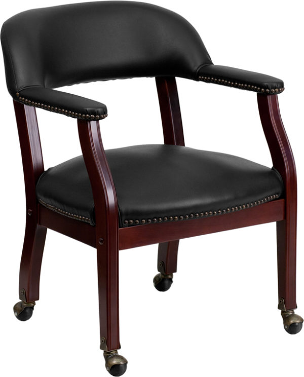 Buy Captain's Chair Black Vinyl Guest Chair near  Winter Garden at Capital Office Furniture