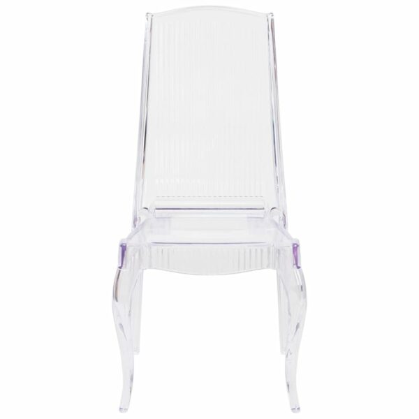Nice Flash Elegance Stacking Chair with Full Back Vertical Line Design Smooth High Back Design restaurant seating near  Sanford
