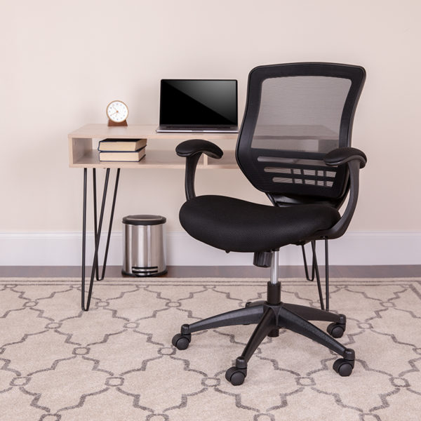 Buy Contemporary Office Chair Black Mid-Back Mesh Chair near  Kissimmee