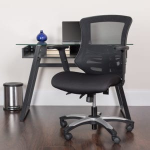 Buy Contemporary Office Chair Black High Back Mesh Chair near  Windermere