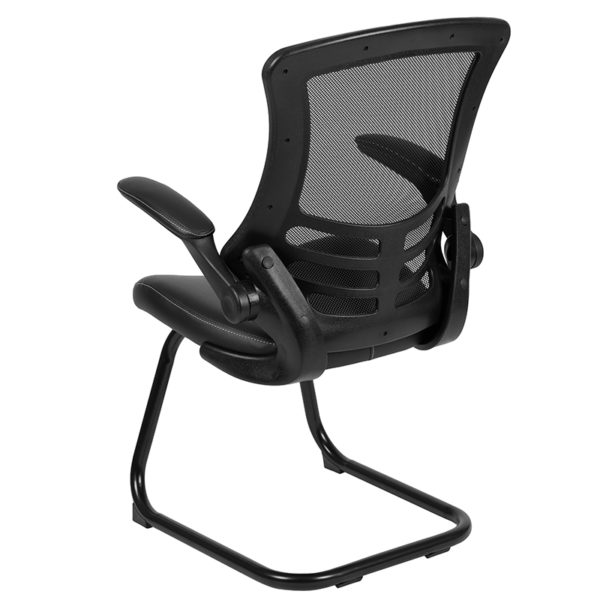 New office guest and reception chairs in black w/ Padded Black LeatherSoft Upholstered Seat with CAL 117 Fire Retardant Foam at Capital Office Furniture near  Sanford at Capital Office Furniture
