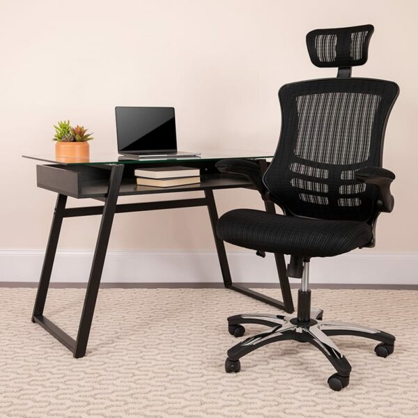 Buy High back office chair with wheels Black High Back Mesh Chair near  Daytona Beach at Capital Office Furniture