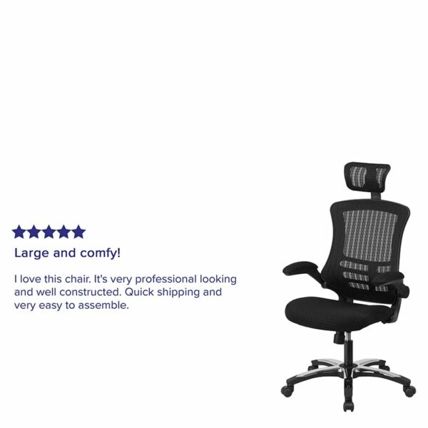 Nice High Back Office Chair | High Back Mesh Executive Office & Desk Chair w/ Wheels & Adjustable Headrest Executive style swivel chair perfect for office and desk office chairs near  Lake Mary at Capital Office Furniture