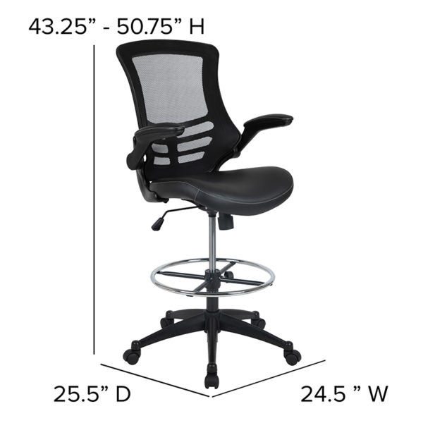 Adjustable Foot Ring & Flip-Up Arms Tilt Tension Adjustment Knob adjusts the chair's backward tilt resistance office chairs near  Kissimmee at Capital Office Furniture