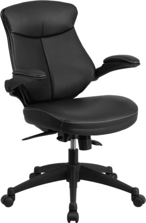 Buy Contemporary Task Office Chair Black Mid-Back Leather Chair in  Orlando at Capital Office Furniture