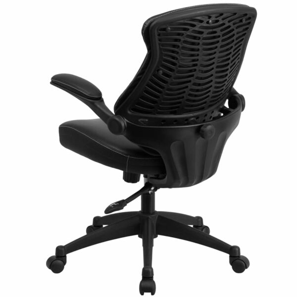 Shop for Black Mid-Back Leather Chairw/ Mid-Back Design near  Ocoee at Capital Office Furniture