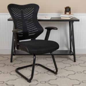 Buy Contemporary Guest Office Chair Black Mesh Sled Base Chair in  Orlando at Capital Office Furniture