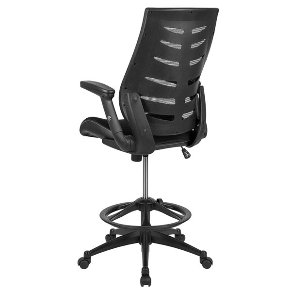 New office chairs in black w/ Padded Black Mesh Upholstered Seat with CAL 117 Fire Retardant Foam at Capital Office Furniture near  Sanford at Capital Office Furniture