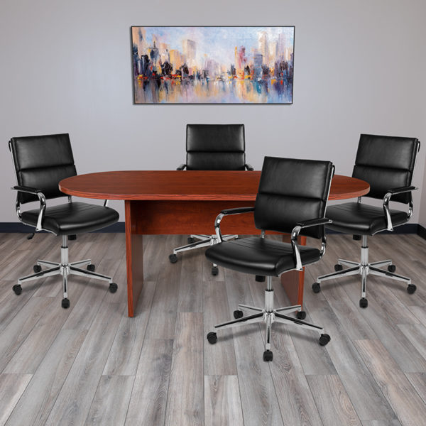 Buy Classic Conference Table and Chair Bundle Cherry Oval Conference Set near  Winter Garden
