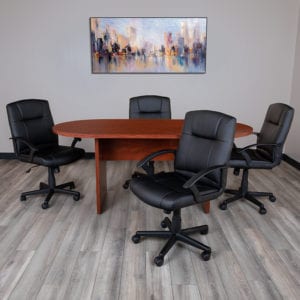 Buy Classic Conference Table and Chair Bundle Cherry Oval Conference Set near  Oviedo