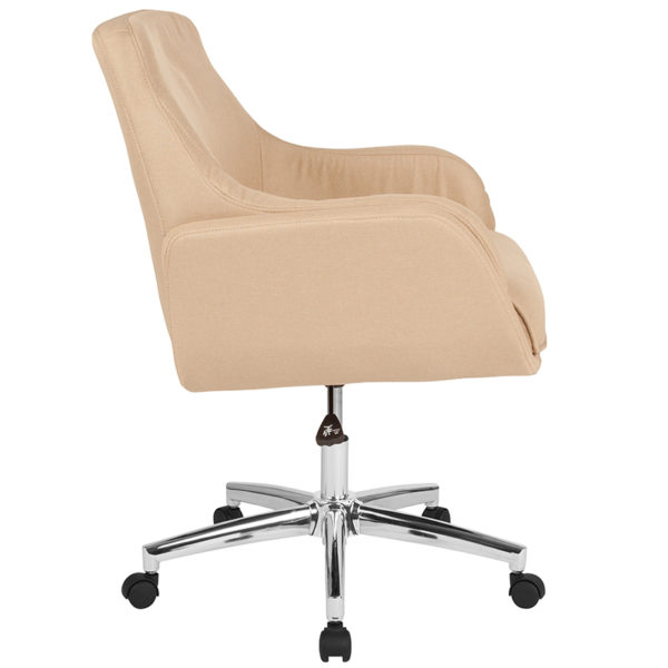Nice Rochelle Home & Office UpholsteMid-Back Chair in Fabric Tilt Lock Mechanism rocks/tilts the chair and locks in an upright position office chairs near  Kissimmee at Capital Office Furniture