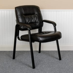 Buy Medical Waiting Room Chair with Padded Armrests Black LeatherSoft Guest Chair near  Lake Buena Vista at Capital Office Furniture