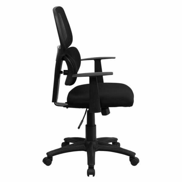 Nice Mid-Back Mesh Swivel Task Office Chair w/ Flexible Dual Lumbar Support & Arms Flexible Double Lumbar Support Cushions office chairs near  Lake Buena Vista at Capital Office Furniture