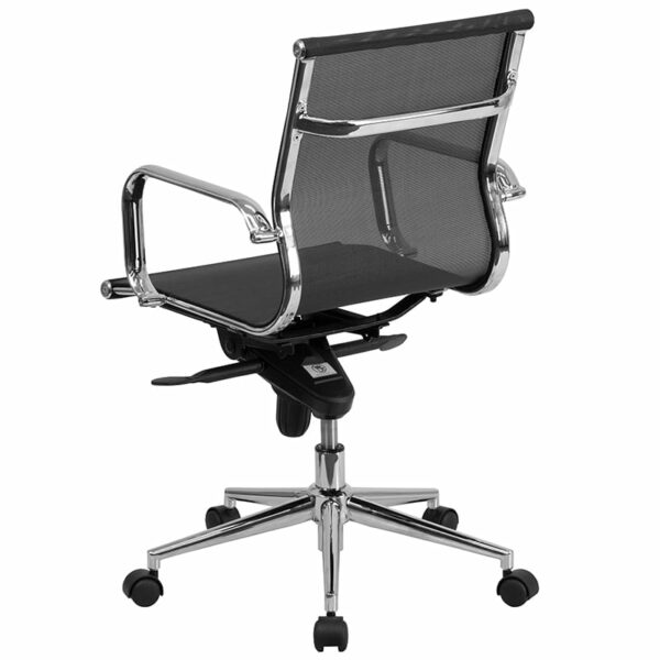 Shop for Black Mid-Back Mesh Chairw/ Coat Hanger Bar on Back near  Clermont at Capital Office Furniture