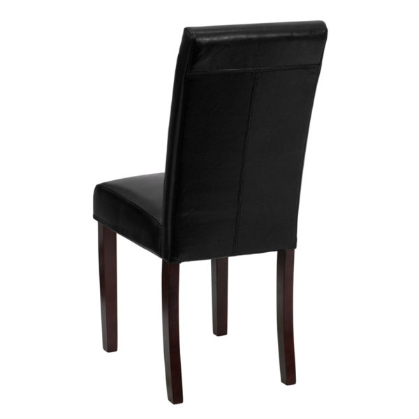 Shop for Black Parsons Chairw/ Sleek Lined Panel Stitching near  Windermere at Capital Office Furniture
