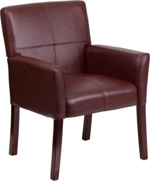 Buy Contemporary Visitor Chair Burgundy Leather Side Chair near  Lake Buena Vista at Capital Office Furniture