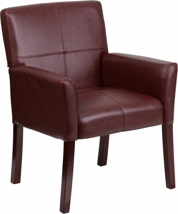 Buy Contemporary Visitor Chair Burgundy Leather Side Chair near  Leesburg at Capital Office Furniture