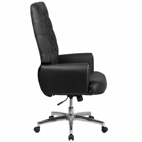 Nice High Back Traditional Tufted LeatherSoft Executive Swivel Office Chair w/ Welt Arms Button Tufted Back office chairs near  Winter Garden at Capital Office Furniture