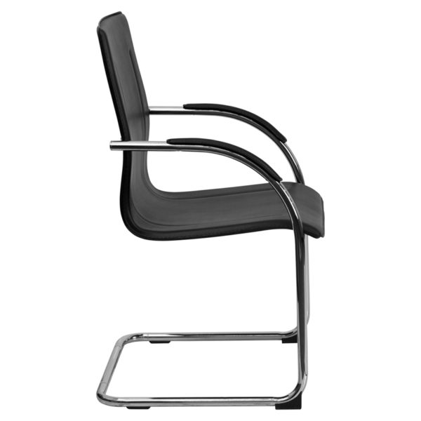 Nice Vinyl Side Reception Chair w/ Chrome Sled Base Molded Back and Seat office guest and reception chairs near  Sanford at Capital Office Furniture