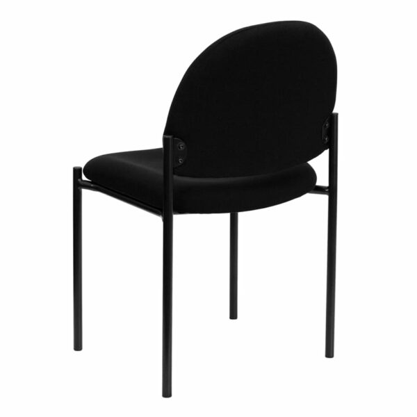 Nice Comfort Fabric Stackable Steel Side Reception Chair Black Fabric Upholstery office guest and reception chairs near  Daytona Beach at Capital Office Furniture