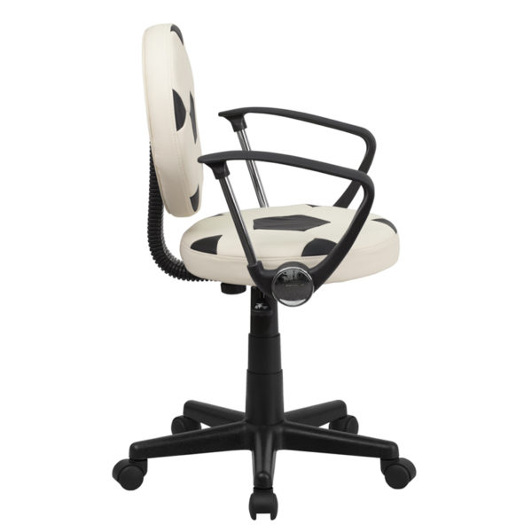 Nice Soccer Swivel Task Office Chair w/ Arms Round Back and Seat office chairs near  Ocoee at Capital Office Furniture
