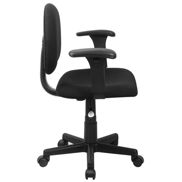 Nice Mid-Back Fabric Swivel Task Office Chair w/ Adjustable Arms Back Depth Adjustment Knob accommodates your upper leg length office chairs near  Apopka at Capital Office Furniture