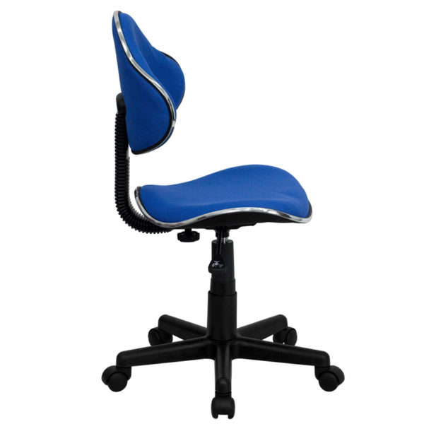 Nice Fabric Swivel Ergonomic Task Office Chair Chrome Metal Accent Band frames Back and Seat office chairs near  Oviedo at Capital Office Furniture