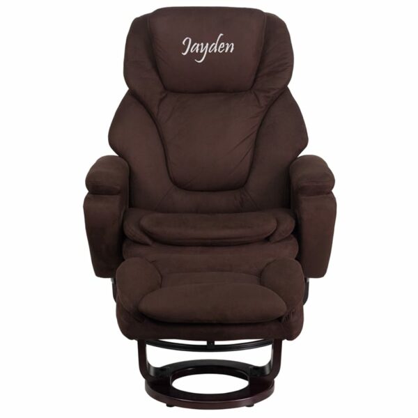 Buy Recliner and Ottoman Set Brown Microfiber Recliner near  Bay Lake at Capital Office Furniture