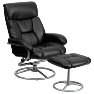 Buy Recliner and Ottoman Set Black Leather Recliner&Ottoman near  Altamonte Springs at Capital Office Furniture