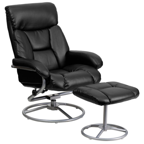 Buy Recliner and Ottoman Set Black Leather Recliner&Ottoman near  Saint Cloud at Capital Office Furniture