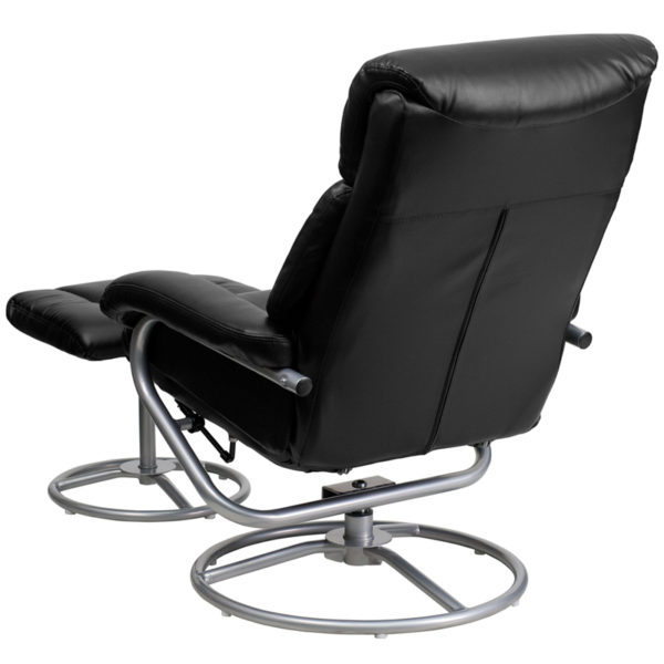 Shop for Black Leather Recliner&Ottomanw/ Knob Adjusting Recliner with Infinite Adjustments near  Ocoee at Capital Office Furniture