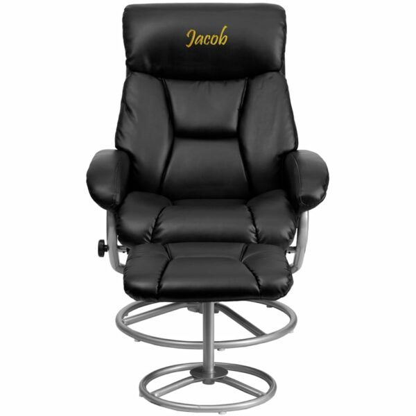 Buy Recliner and Ottoman Set Black Leather Recliner&Ottoman near  Kissimmee at Capital Office Furniture