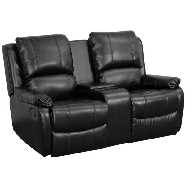 Nice Allure Series 2-Seat Reclining Pillow Back LeatherSoft Theater Seating Unit w/ Cup Holders Plush Upholstered Arms recliners near  Casselberry at Capital Office Furniture