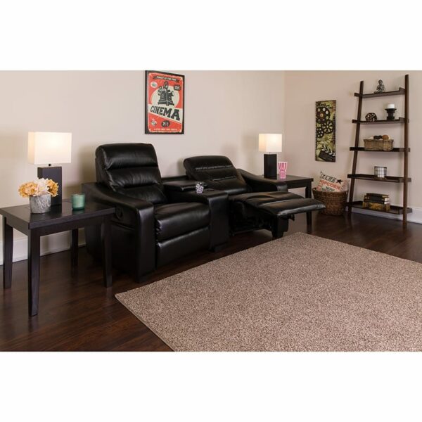 Buy Contemporary Theater Seating Black Leather Theater - 2 Seat near  Daytona Beach at Capital Office Furniture