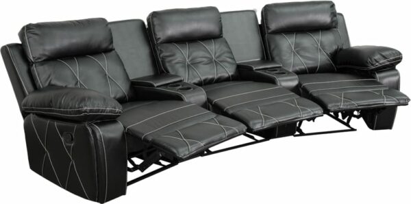 Find 3 Reclining Seats: recessed levers on outer recliners; pull handle middle recliner recliners near  Kissimmee at Capital Office Furniture