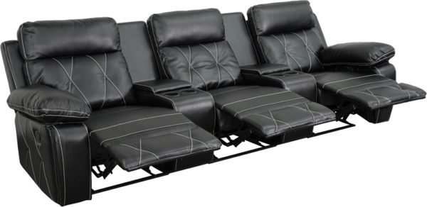 Find 3 Reclining Seats: recessed levers on outer recliners; pull handle middle recliner recliners near  Daytona Beach at Capital Office Furniture