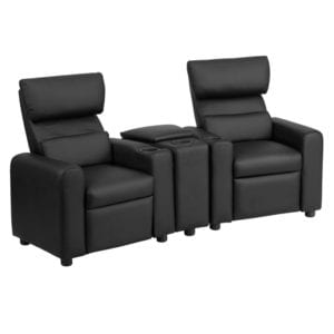 Buy Child Sized Theater Seating Kid's Black Leather Theater near  Casselberry at Capital Office Furniture