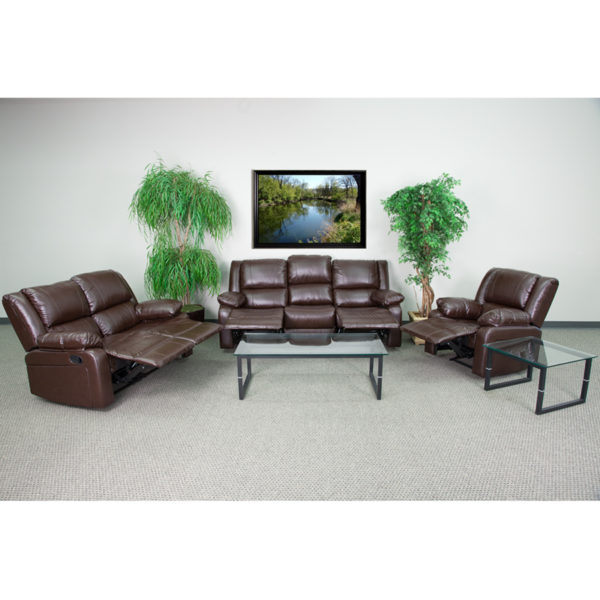 Nice Harmony Series LeatherSoft Reclining Sofa Set Plush Arms living room furniture in  Orlando at Capital Office Furniture
