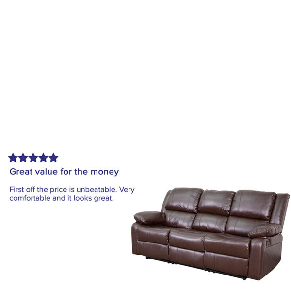 Shop for Brown Leather Recliner Sofaw/ Plush Arms in  Orlando at Capital Office Furniture
