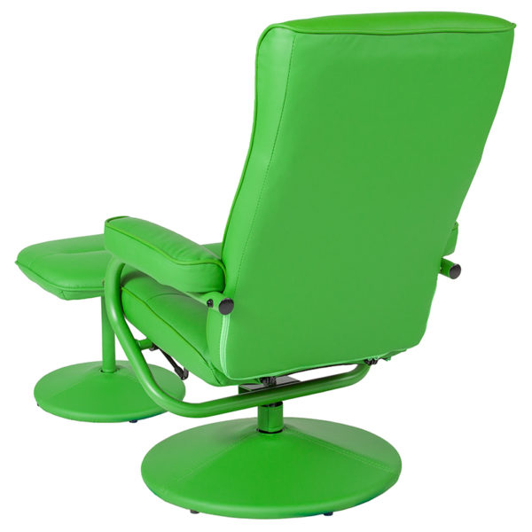 Shop for Green Vinyl Recliner & Ottomanw/ Integrated Headrest near  Daytona Beach at Capital Office Furniture