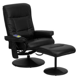 Buy Recliner and Ottoman Set Massage Black Leather Recliner near  Casselberry at Capital Office Furniture