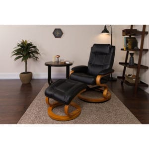 Buy Recliner and Ottoman Set Black Leather Recliner&Ottoman near  Ocoee at Capital Office Furniture