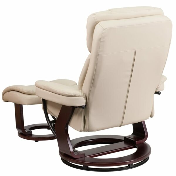 Nice Recliner Chair w/ Ottoman | LeatherSoft Swivel Recliner Chair w/ Ottoman Footrest Lever Adjusting Recliner with Infinite Adjustments recliners near  Lake Buena Vista at Capital Office Furniture