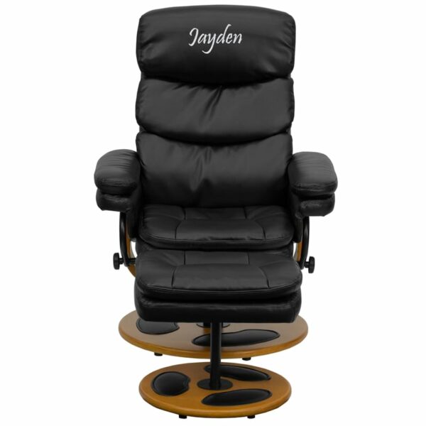Buy Recliner and Ottoman Set Black Leather Recliner&Ottoman near  Oviedo at Capital Office Furniture